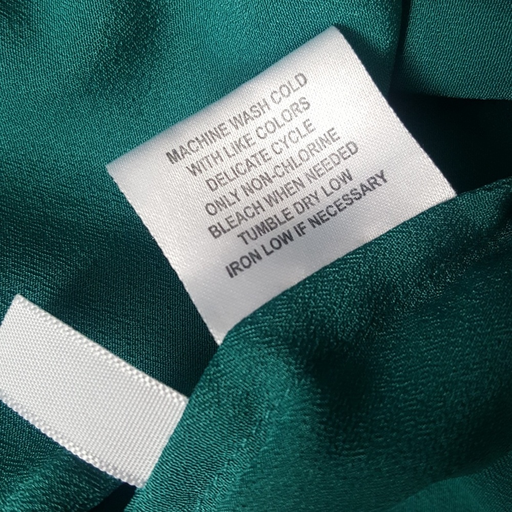 *SOLD* Calvin Klein Teal Blouse Waist Tie - Picture 7 of 8